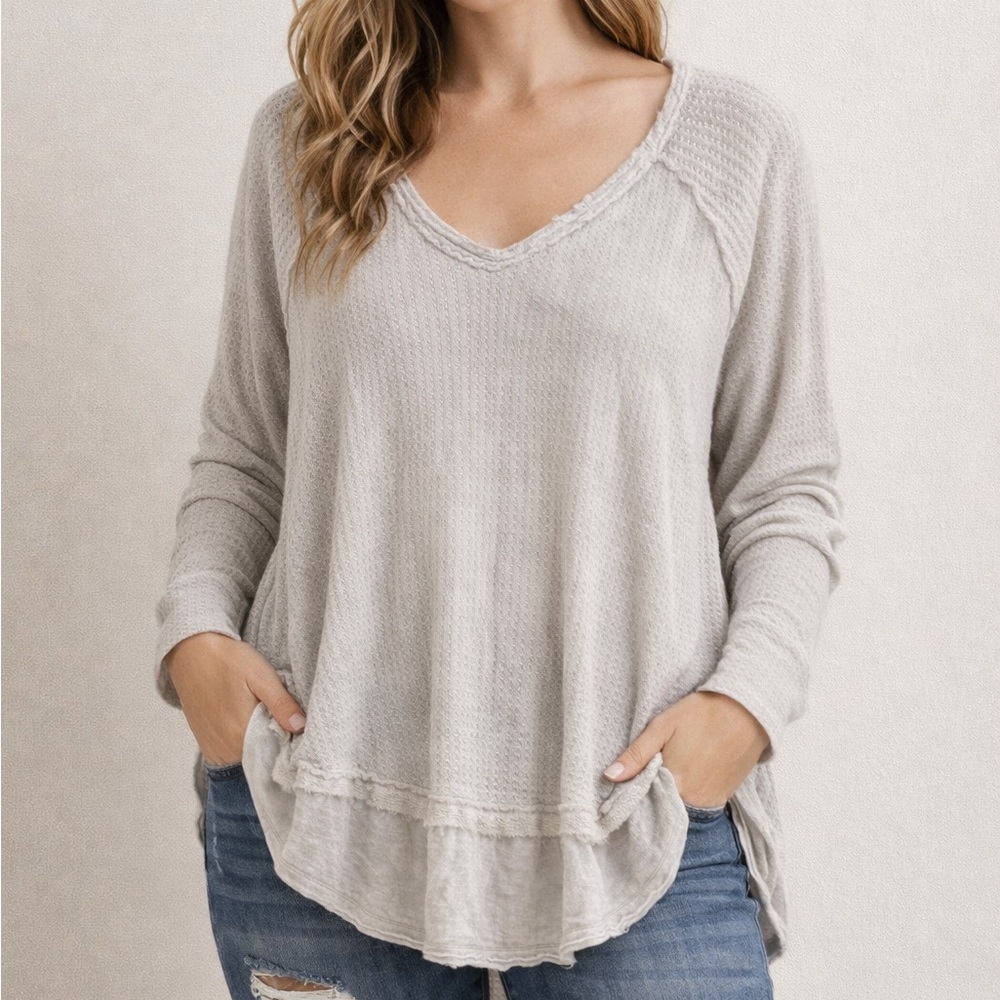 We The Free Cream Long Sleeve Top